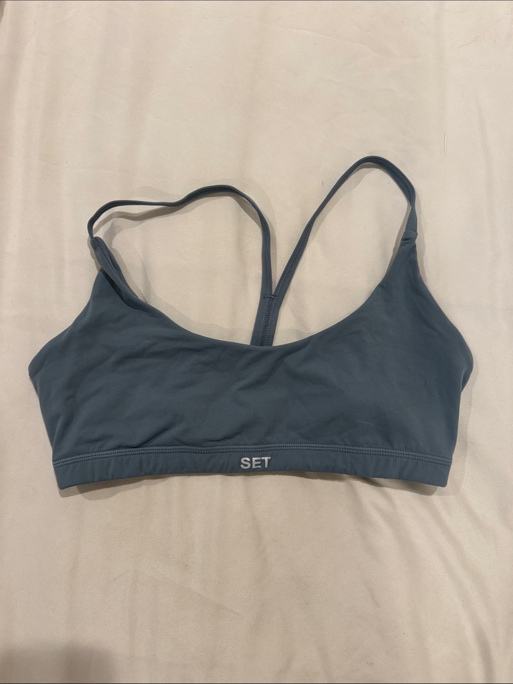 SET Active Airluxe Bay Blue Strappy Bra